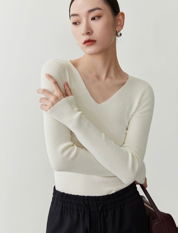 Superfine merino wool vneck sweater (Buy any 2pcs+ will get 60%off)